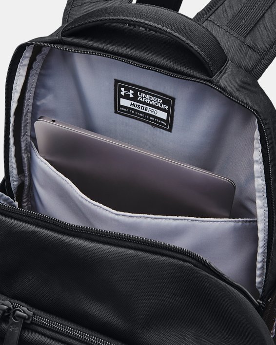 UA Hustle Pro Backpack, Black, pdpMainDesktop image number 3
